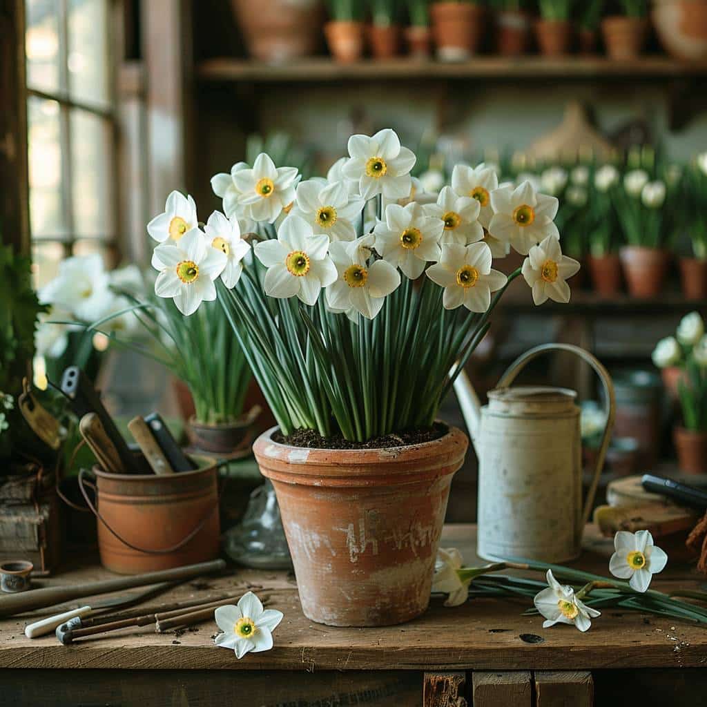 Comment planter des jonquilles blanches et des amaryllis en pot