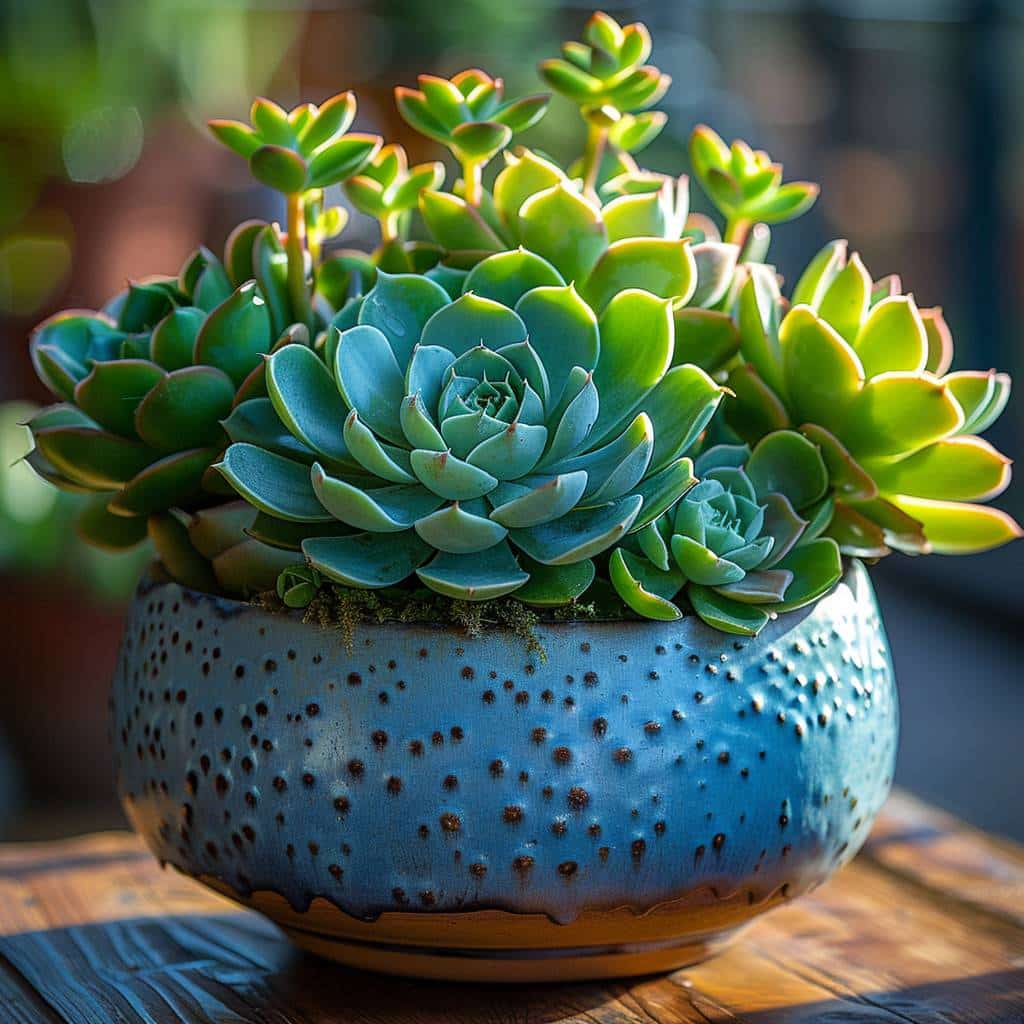 Composition de grandes plantes succulentes