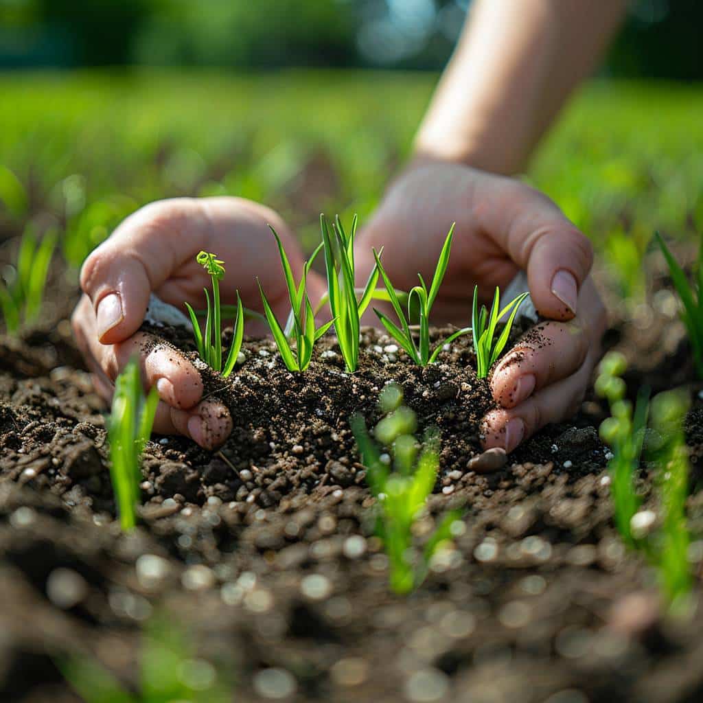 Préparation du sol et plantation des graminées ornementales